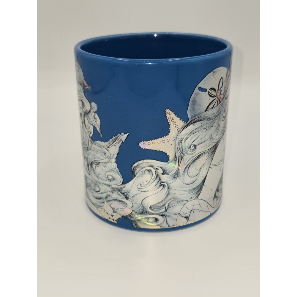 DISNEY The Little Mermaid Ariel Blue Metallic Holographic Coffe Cup‎ Mug 20oz - Picture 3 of 7